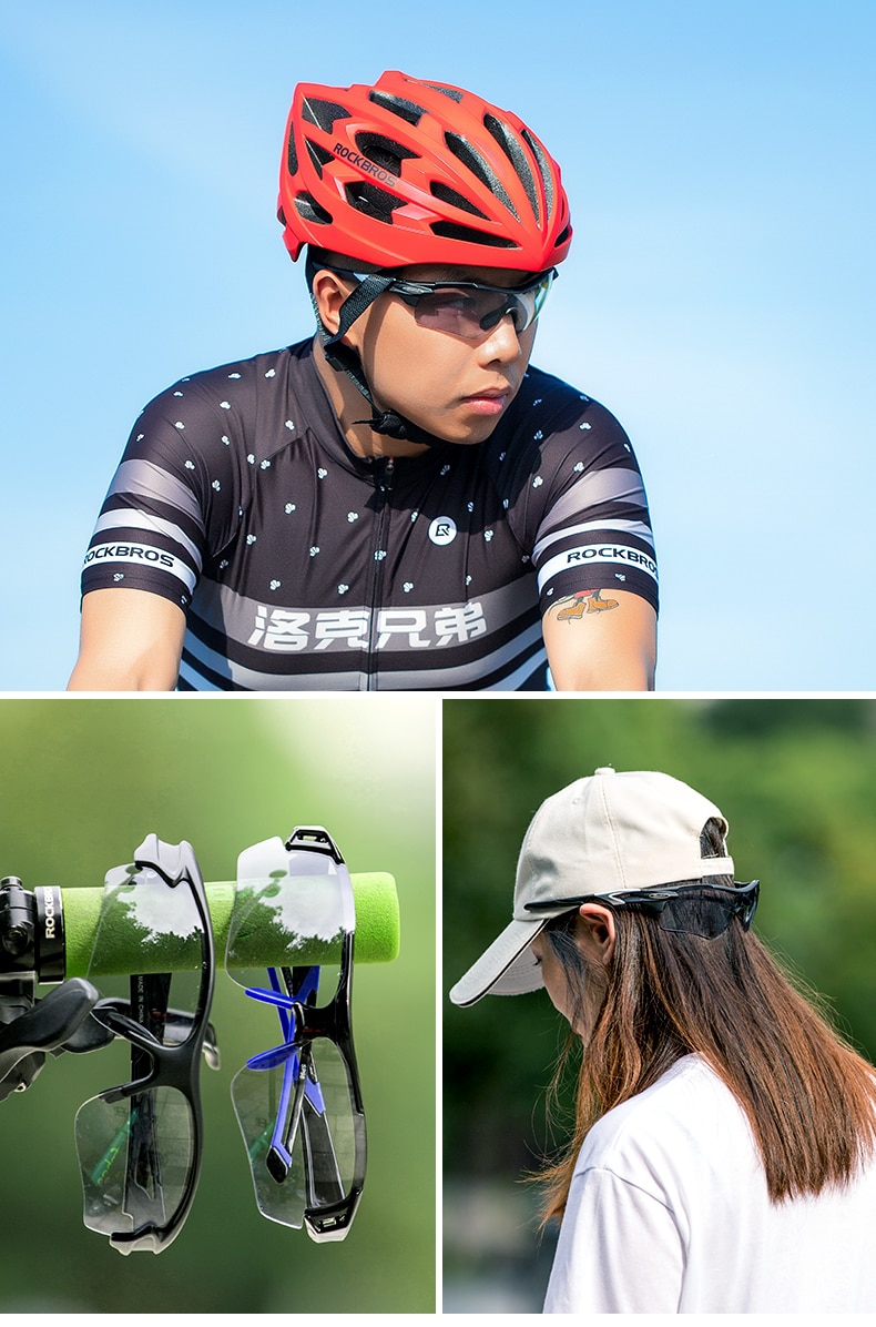 ROCKBROS Photochromic Cycling Glasses Bike Bicycle Glasses Sports Men's Sunglasses MTB Road Cycling Eyewear Protection Goggles