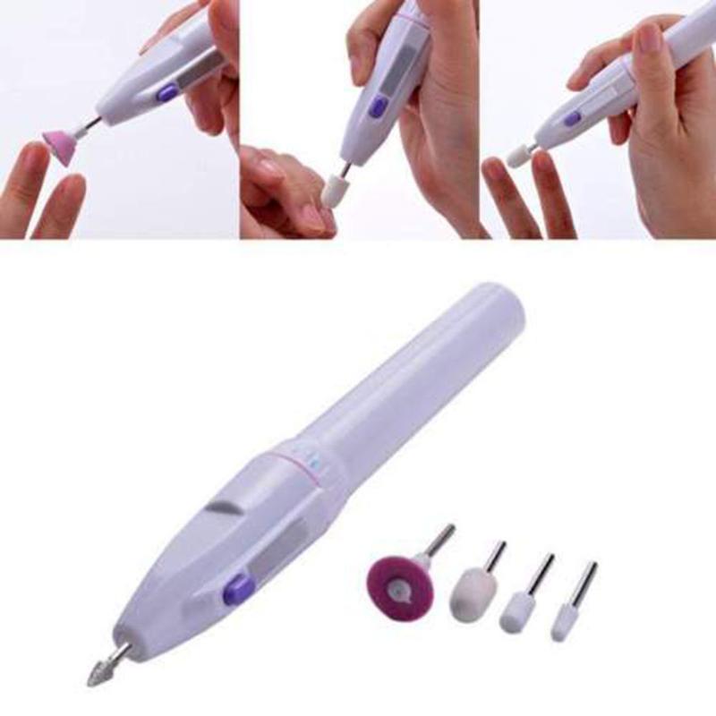 1Set Electric Nail Drill Machine Kit USB Charging Manicure Machine Pedicure 6 Bits Sanding Buffer Nail File Nail Art Pen TSLM1