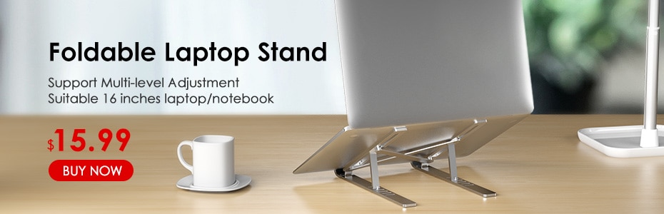LINGCHEN Laptop Stand for MacBook Pro Universal Desktop Laptop Holder Mini Portable Cooling Pad Notebook Stand for Macbook Air