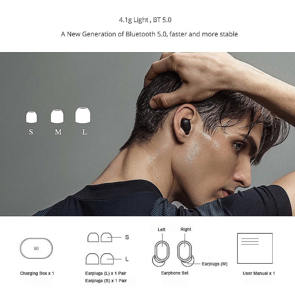 Redmi Xiaomi Airdots TWS Bluetooth Earphones Wireless 5.0 Bluetooth Earphone AI Control Gaming Headset With Mic Noise reduction