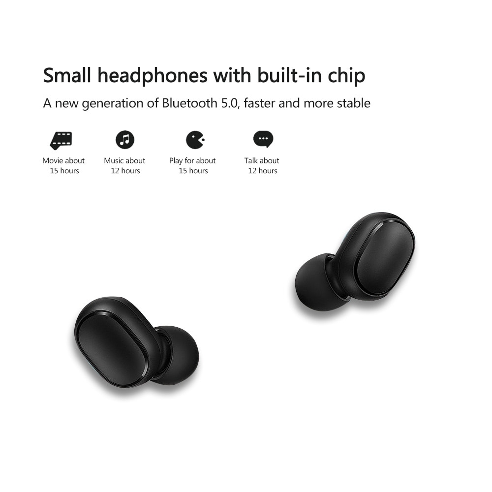 Redmi Xiaomi Airdots TWS Bluetooth Earphones Wireless 5.0 Bluetooth Earphone AI Control Gaming Headset With Mic Noise reduction