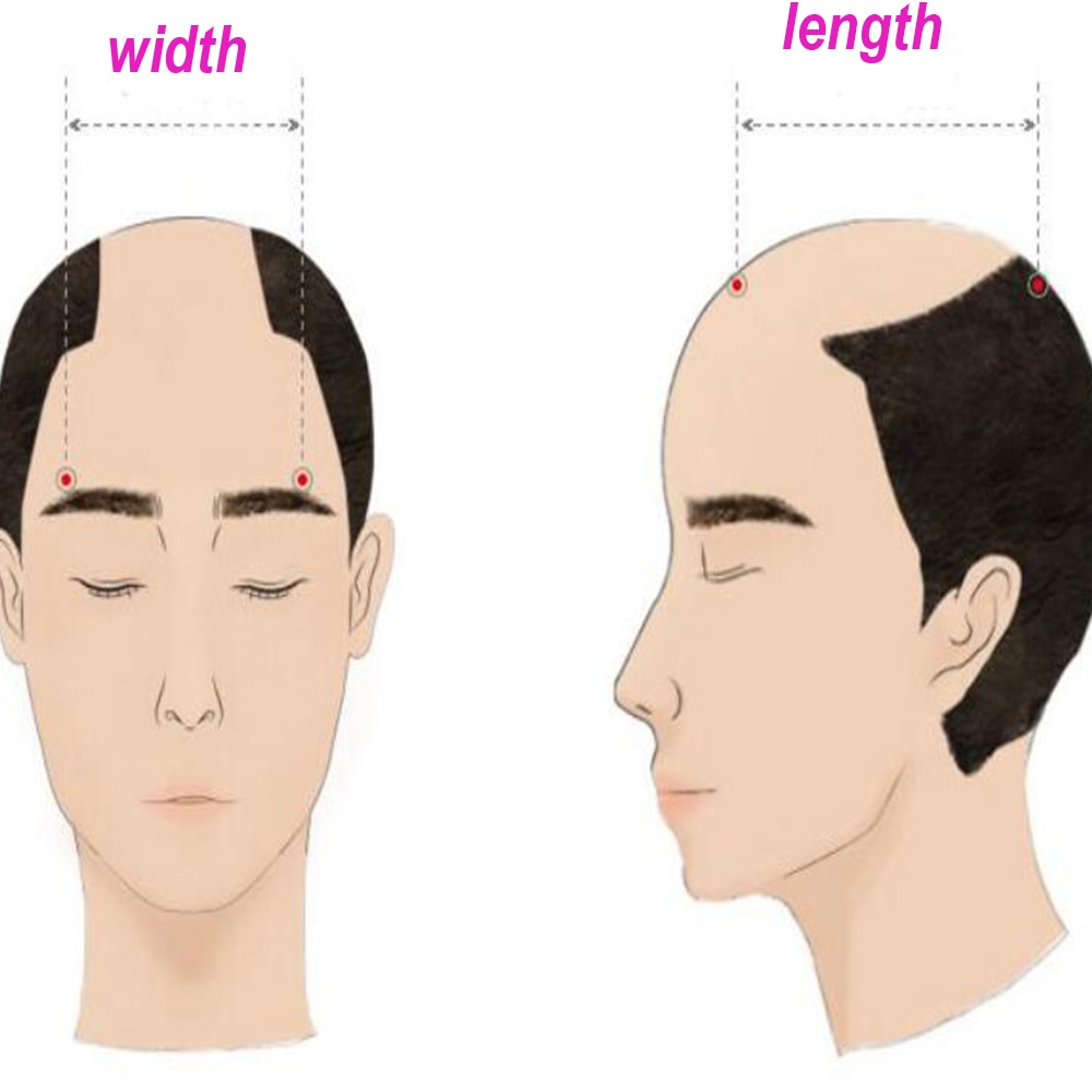Men's Wig Transparent PU Men Toupee Men's Hair Pieces Unit Hair Replacement System Brown Color 8x10inch Wig for Men