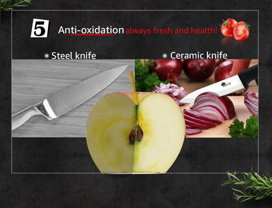 Ceramic Knife 3 4 5 6 inch Kitchen Chef Utility Slicer Paring Ceramic Knives Peeler Set White Zirconia Blade