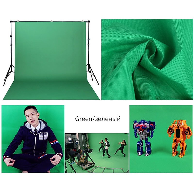 Photography Studio 1.6Mx2M/3M/4M  Non-woven Backdrop Background Solid Color Green White Black Screen Chromakey Cloth