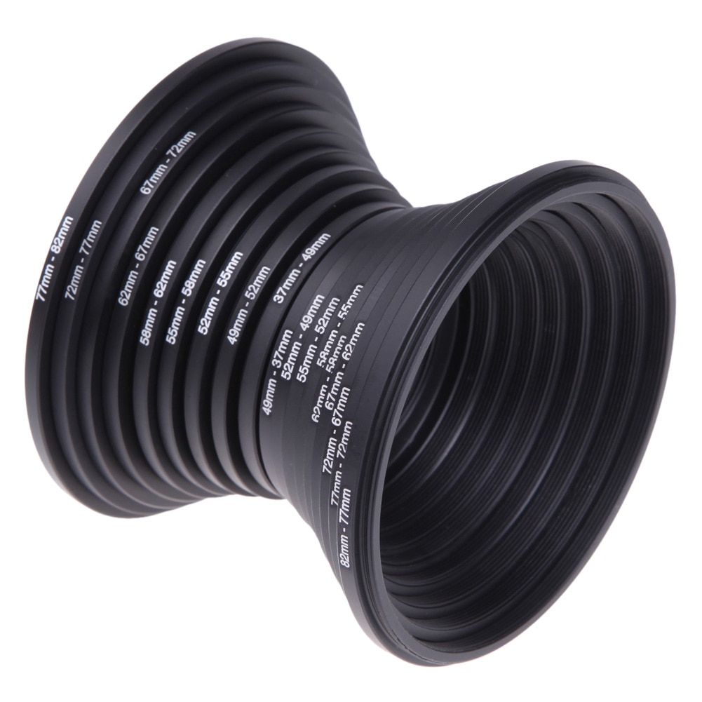 18Pcs Step Up Down Metal Portable Camera Easy Use 37-82mm Mount Filter Adapter Set Photography Ring Useful Lens For Nikon