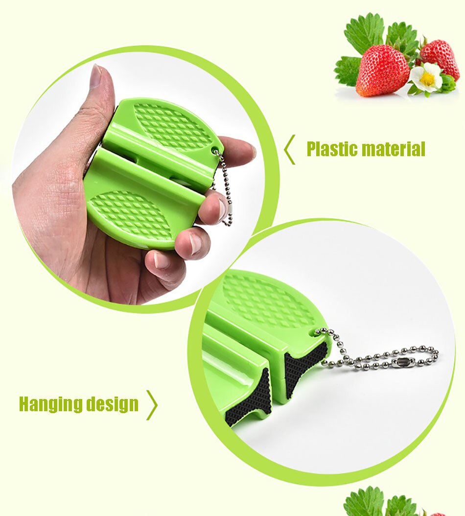 ONEUP Mini Ceramic Rod Knife Sharpener Two-stage Tungsten Portable Butterfly Type Whetstone Sharpener Sharpening Knives Stone