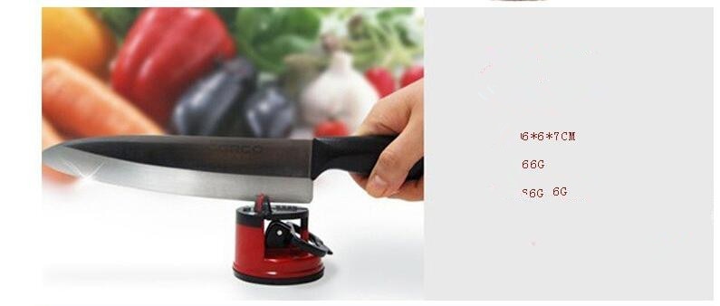 1 Pcs Kitchen Sharpening Tool Steel Knife Sharpener with suction pad Scissors Grinder Secure Suction Chef Pad