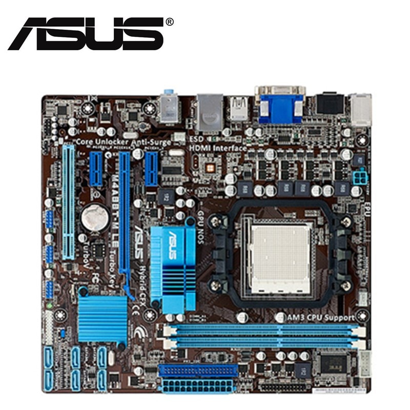 Asus M4A88T-M LE Desktop Motherboard 880G Socket AM3 DDR3 16G For Phenom II/Athlon II/Sempron 100 uATX Original Used Mainboard