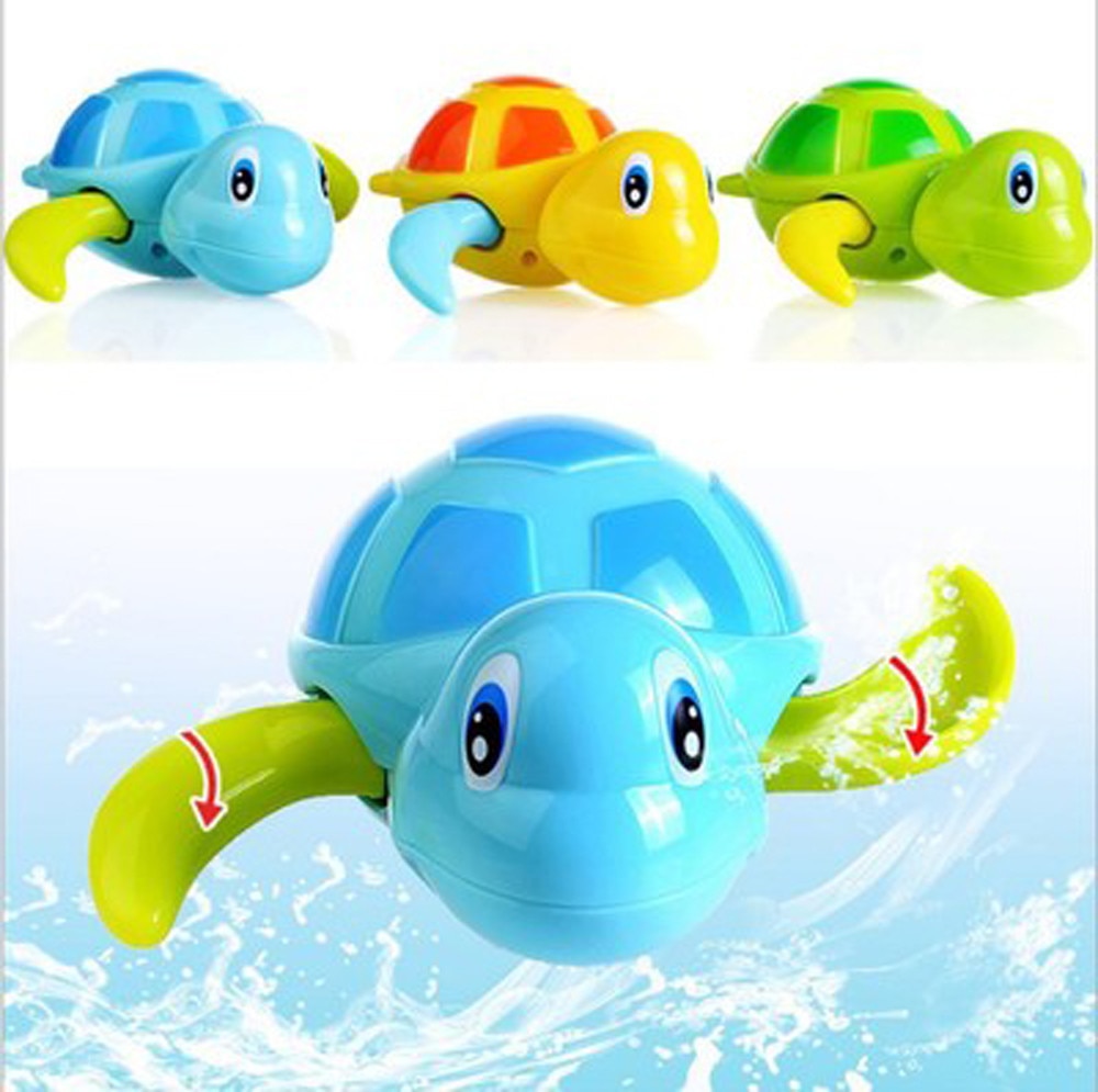 Kids 2018 Baby Multi-type Wind Up 1pc Chain Bathing Tortoise Shower Clockwork water baby toys Shower Clockwork for children